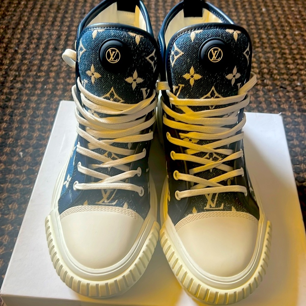 Louis Vuitton Squad High Top Sneakers denim